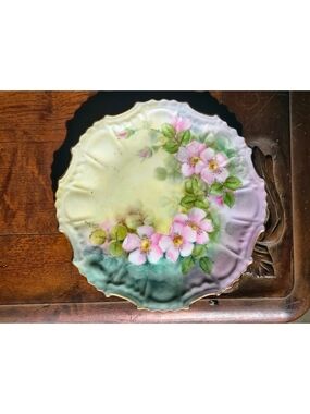 Antique Limoges France Hand Painted Floral Plate